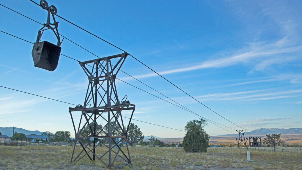 mining cart aerial tramway in pioche nevada